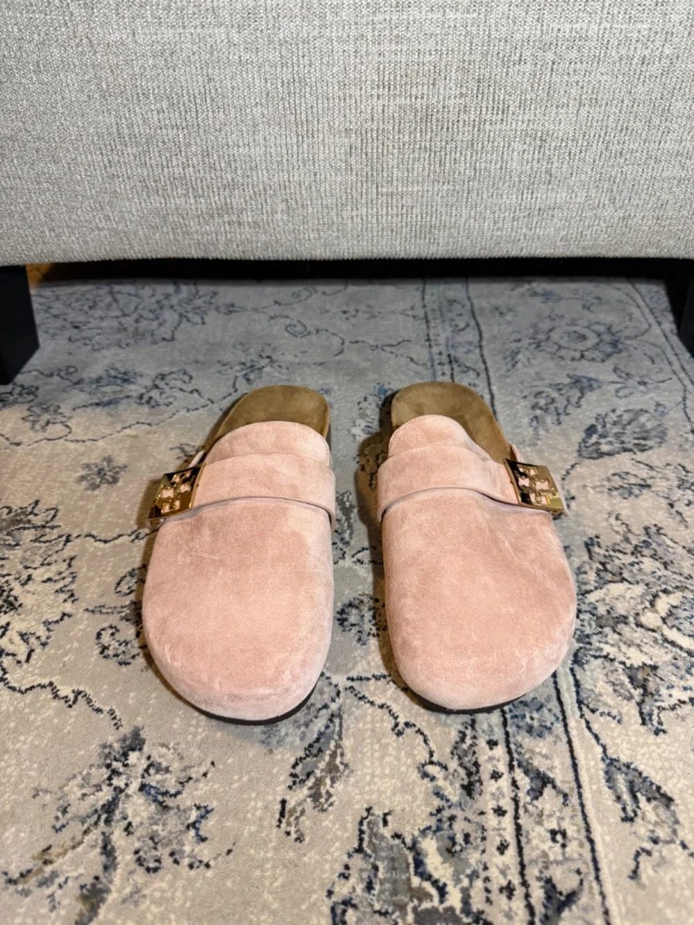 Tory Burch Mellow Mule Suede Pink/Gold